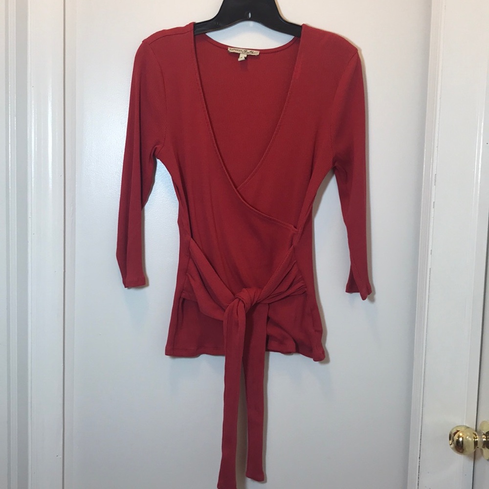 EXPRESS FAUX FRONT WRAP TOP